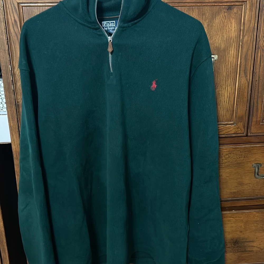 100% cotton Ralph Lauren zip sweater